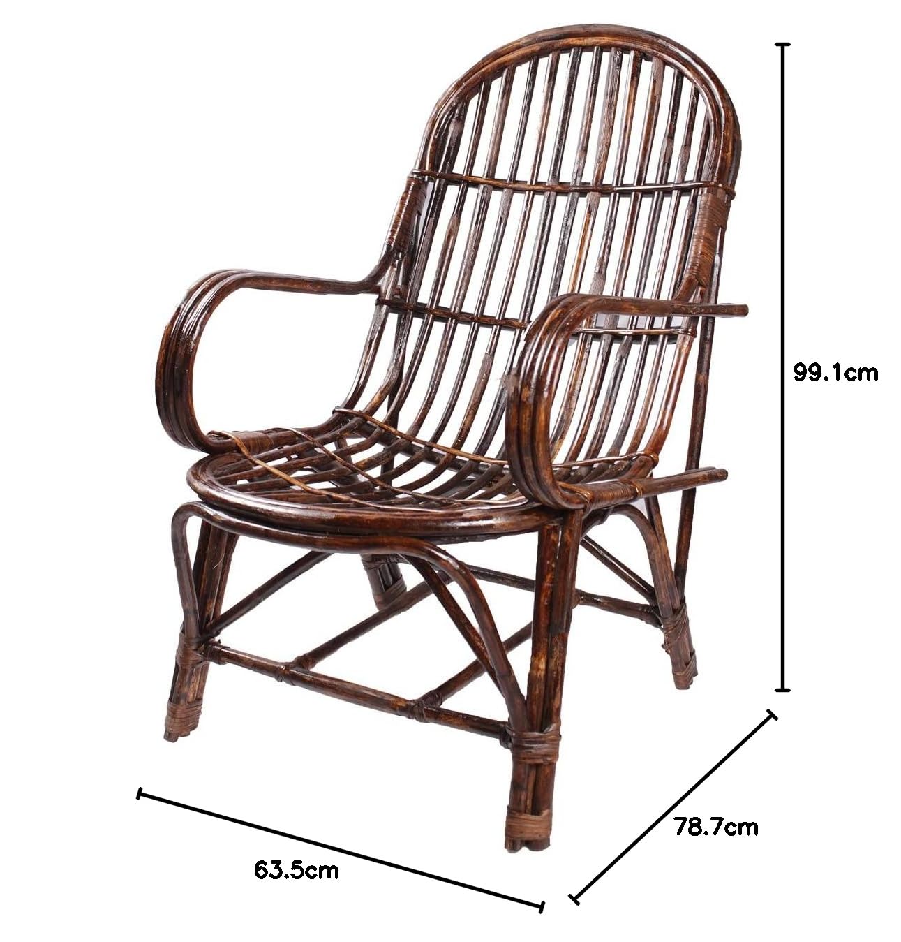 Avika Cane Rattan Easy Chair with Cushion : Amazon.in: Home & Kitchen
